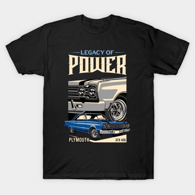 Retro Plymouth GTX 426 Hemi T-Shirt by milatees